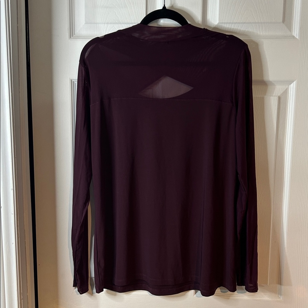Women's Long Sleeve Top - Deep Purple - Picture 5 of 9